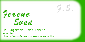 ferenc sved business card